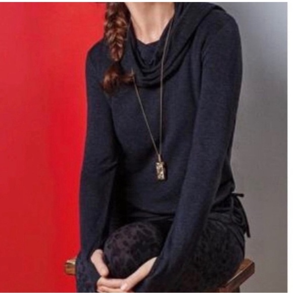 CAbi Charcoal Gray Modern Recess Soft Stretch
Hooded Top (#3231) - Picture 3 of 10